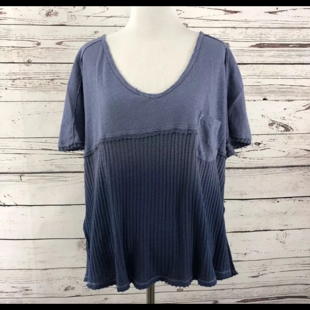 New! Free People Waffle Tee Size Small!